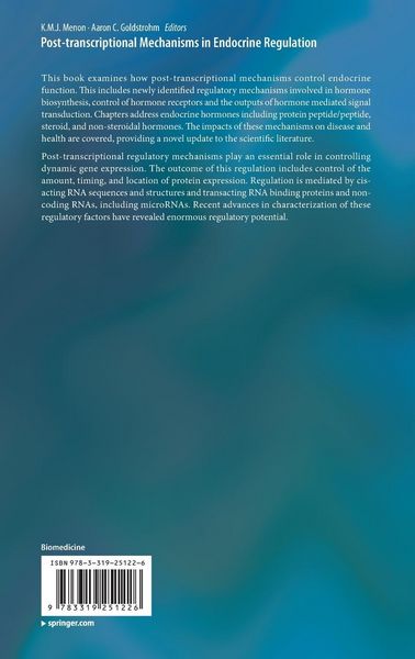 Produktbild: Post-transcriptional Mechanisms in Endocrine Regulation