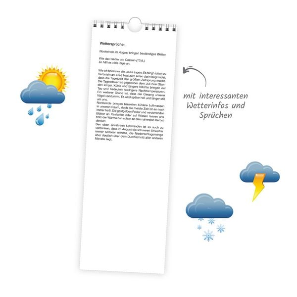Produktbild: TR&Ouml;TSCH - Streifenkalender Wetterkalender 2027 Notizkalender