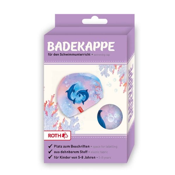 Produktbild: Roth Kinder-Badekappe Delfine 21x19cm
