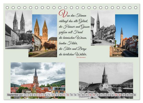Produktbild: Zeitreise durch Heilbad Heiligenstadt - Die 1960er Jahre und Heute (Tischkalender 2027 DIN A5 quer), CALVENDO Monatskalender