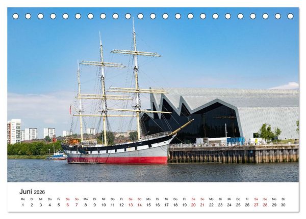 Produktbild: Faszination Glasgow (Tischkalender 2026 DIN A5 quer), CALVENDO Monatskalender