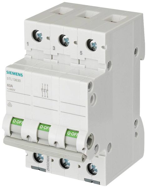 Siemens Ausschalter Grau 63A 3 Schließer 5TL13630