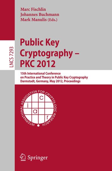 Produktbild: Public Key Cryptography -- PKC 2012