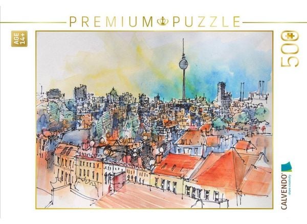 "CALVENDO Puzzle Blick vom ""Klunkerkranich"" auf Berlin | 500 Teile Lege-Größe 48 × 36 cm Foto-Puzzle für Erwachsene"