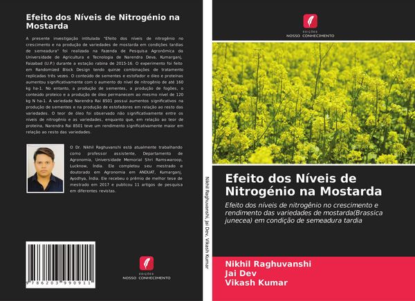 Produktbild: Efeito dos N&iacute;veis de Nitrog&eacute;nio na Mostarda