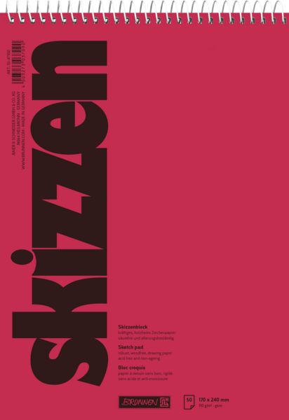 Produktbild: Brunnen Skizzenblock 17x24cm 50Bl Spirale