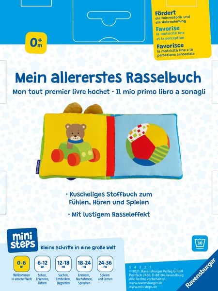 Produktbild: Ministeps: Mein allererstes Rasselbuch
