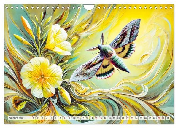 Produktbild: Schmetterlinge und ihre Blumenfreunde in lebhaften Farben (Wandkalender 2026 DIN A4 quer), CALVENDO Monatskalender