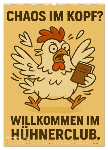 Produktbild: Tierisch eigenwillig - Weil normal langweilig w&auml;re (Wandkalender 2026 DIN A2 hoch), CALVENDO Monatskalender