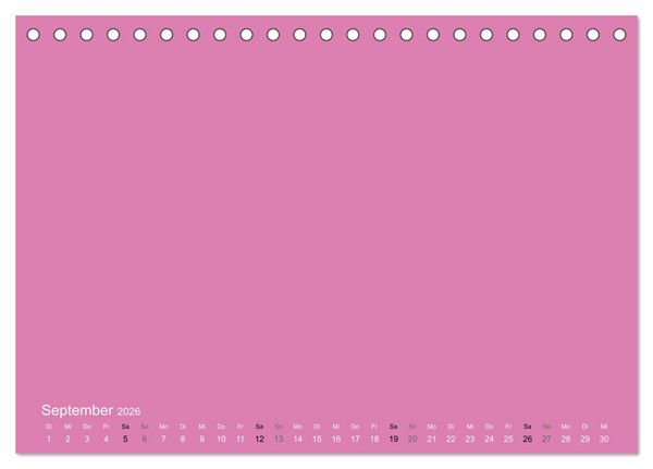 Produktbild: Bastelkalender - Pink (Tischkalender 2026 DIN A5 quer), CALVENDO Monatskalender