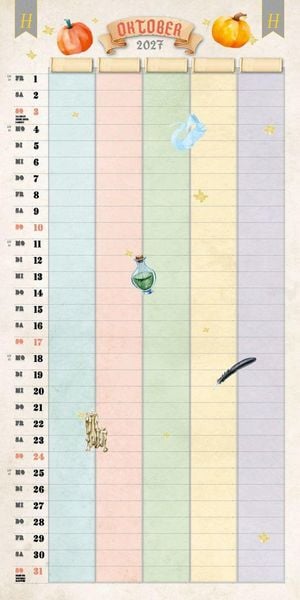 Produktbild: Der gro&szlig;e inoffizielle Familienplaner f&uuml;r Potterheads Kalender 2027