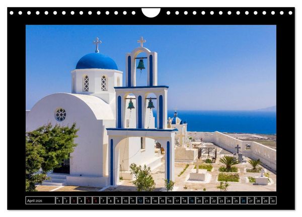 Produktbild: Kalimera Thira - Santorini, die sch&ouml;nste der Kykladen stellt sich vor (Wandkalender 2026 DIN A4 quer), CALVENDO Monatskalender