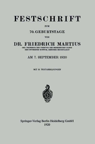 Produktbild: Festschrift zum 70. Geburtstage