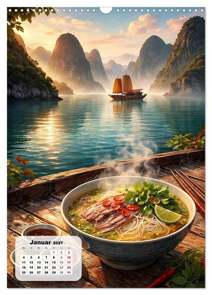 Produktbild: Vietnam - Eine Schlemmerreise durchs Land des aufsteigenden Drachen (Wandkalender 2027 DIN A3 hoch), CALVENDO Monatskalender