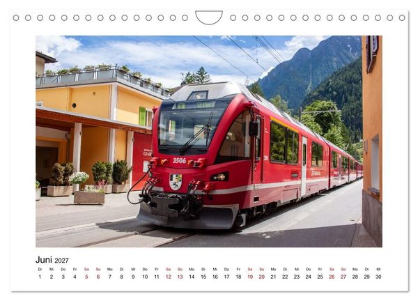 Produktbild: Die Rh&auml;tische Bahn - Ein Kurztrip in die Schweiz (Wandkalender 2027 DIN A4 quer), CALVENDO Monatskalender