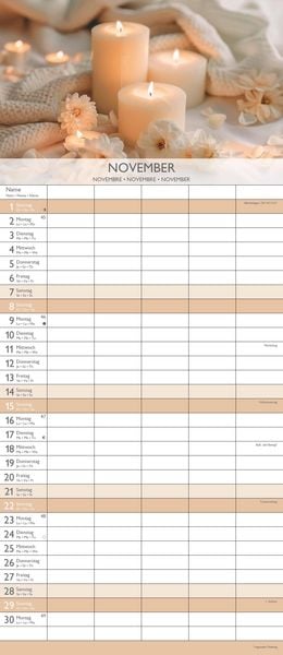 Produktbild: Familienplaner Zen 2026 - Familien-Timer 19,5x45 cm - 5 Spalten - Wand-Planer - viel Platz für Eintragungen - Familienkalender - Alpha Edition
