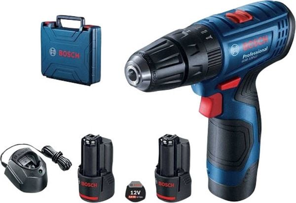 Bosch Professional GSR 120-LI GSR 120-LI Akku-Bohrschrauber 12 V 2.0 Ah Li-Ion inkl. 2. Akku, inkl. Ladegerät, inkl. Kof