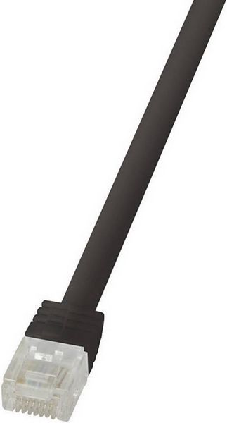 Produktbild: LogiLink CF2093U RJ45 Patchkabel CAT 6 U/UTP 10.00 m Schwarz hochflexibel 1 St.