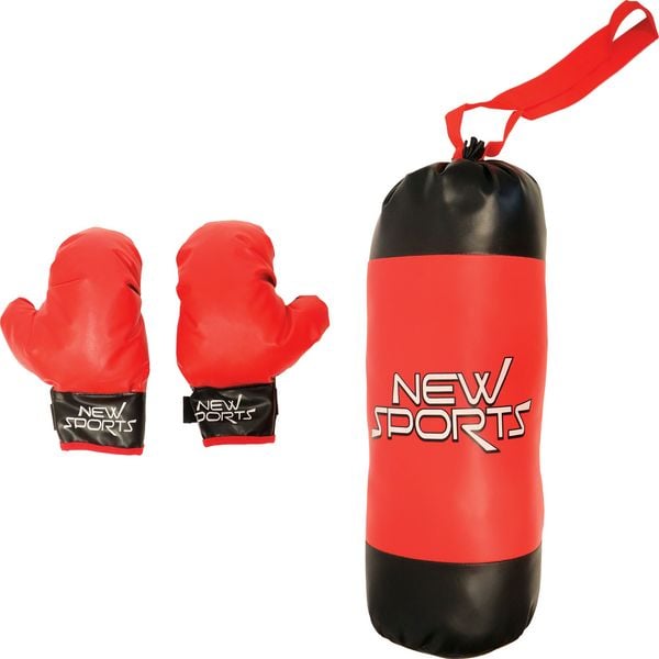 Produktbild: New Sports Boxsack + Boxhandschuhe