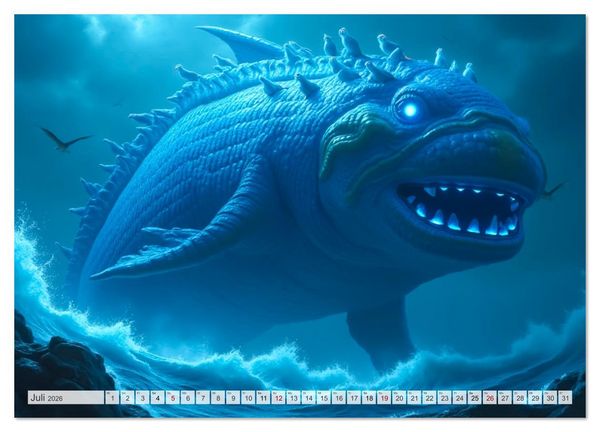 Produktbild: Chinesische Mythologie - G&ouml;tter, Helden und Monster (Wandkalender 2026 DIN A3 quer), CALVENDO Monatskalender