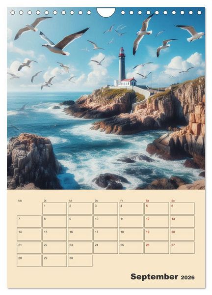 Produktbild: Fiktive Momente am Meer (Wandkalender 2026 DIN A4 hoch), CALVENDO Monatskalender