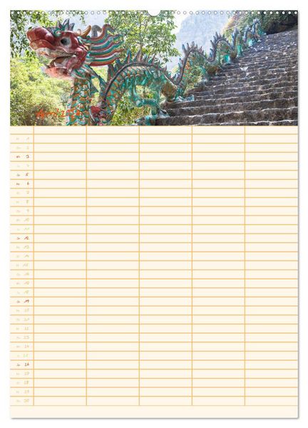 Produktbild: EXOTISCHES S&Uuml;DOSTASIEN - Familienplaner 2026 (Wandkalender 2026 DIN A2 hoch), CALVENDO Monatskalender