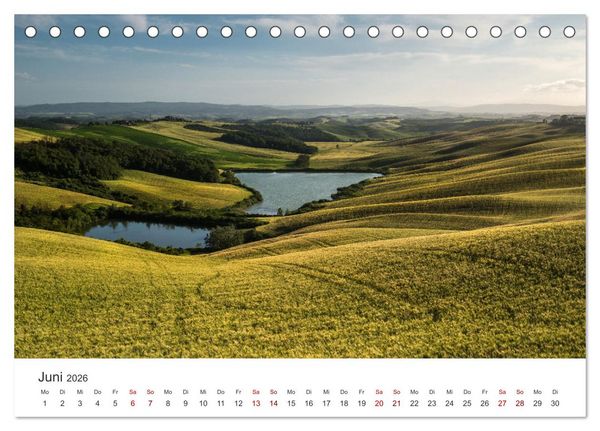 Produktbild: Gr&uuml;ne Farbt&ouml;ne Toskana (Tischkalender 2026 DIN A5 quer), CALVENDO Monatskalender