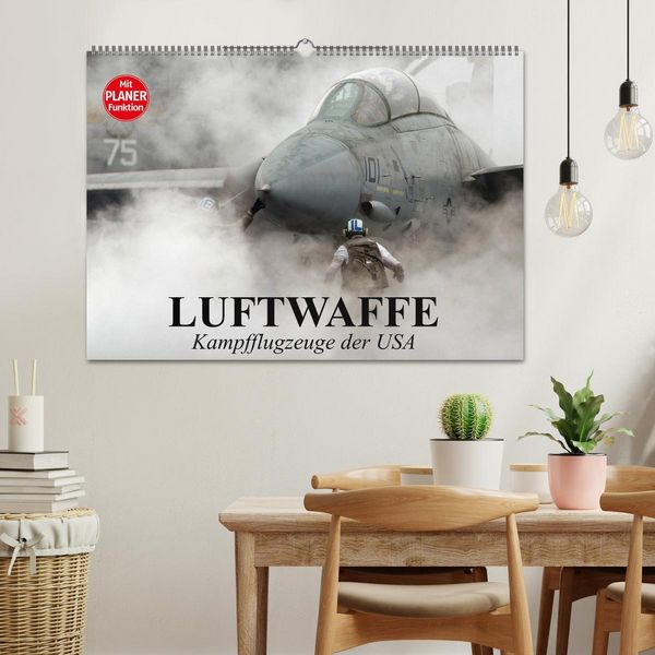 Produktbild: Luftwaffe. Kampfflugzeuge der USA (Wandkalender 2026 DIN A2 quer), CALVENDO Monatskalender