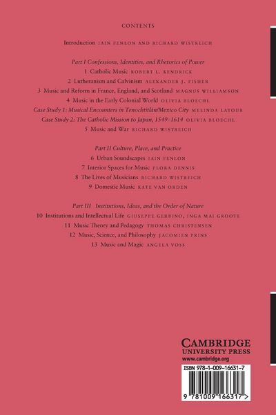 Produktbild: The Cambridge History of Sixteenth-Century Music