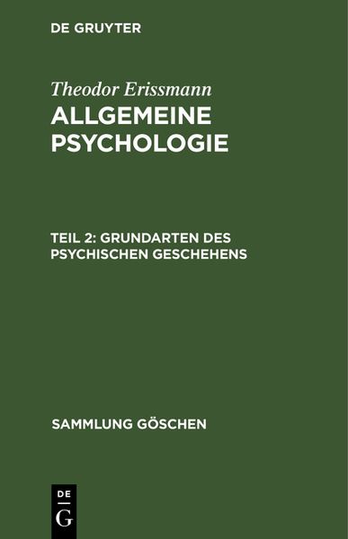 Produktbild: Grundarten des psychischen Geschehens