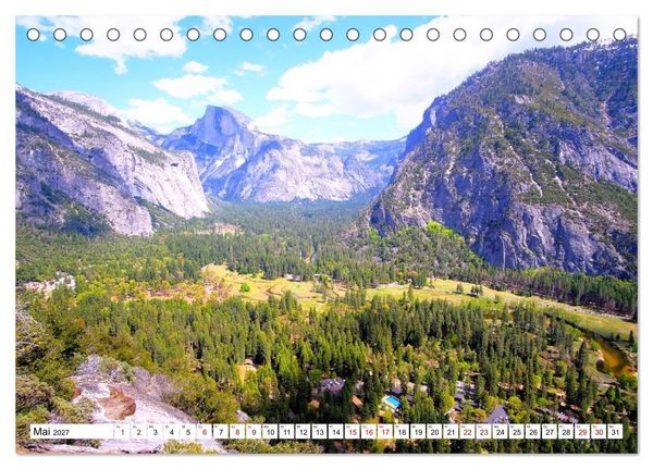 Produktbild: Naturwunder und Nationalparks der amerikanischen Westk&uuml;ste (Tischkalender 2027 DIN A5 quer), CALVENDO Monatskalender