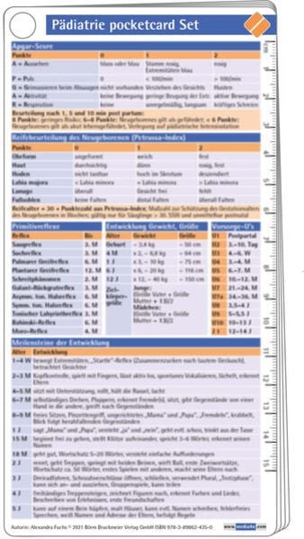 Pädiatrie pocketcard Set, Taschenbuch von Alexandra Fuchs, Börm Bruckmeier, 978-3-89862-435-0