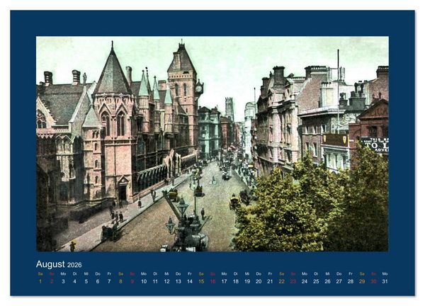Produktbild: Historisches London von 1888 bis 1918 (Wandkalender 2026 DIN A3 quer), CALVENDO Monatskalender