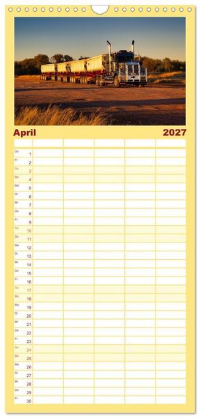 Produktbild: Familienplaner 2027 - Roadtrip durchs Outback &ndash; Australiens wilde Seele mit 5 Spalten (Wandkalender, 21 x 45 cm) CALVENDO