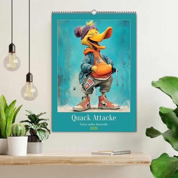 Produktbild: Quack Attacke. Enten au&szlig;er Kontrolle (Wandkalender 2026 DIN A2 hoch), CALVENDO Monatskalender