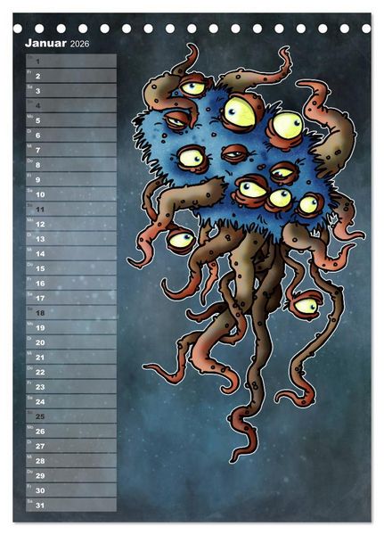 Produktbild: Bestiarium Vladi Krafft (Tischkalender 2026 DIN A5 hoch), CALVENDO Monatskalender