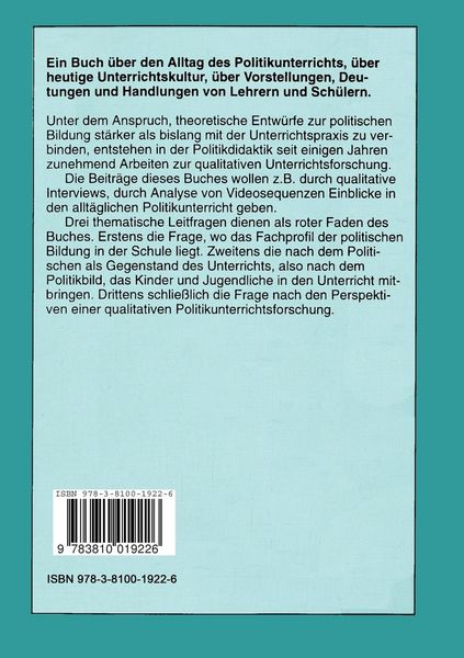 Produktbild: Der allt&auml;gliche Politikunterricht