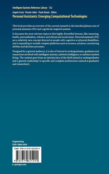 Produktbild: Personal Assistants: Emerging Computational Technologies