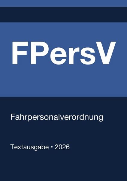 Produktbild: FPersV - Fahrpersonalverordnung (Deutschland) 2026