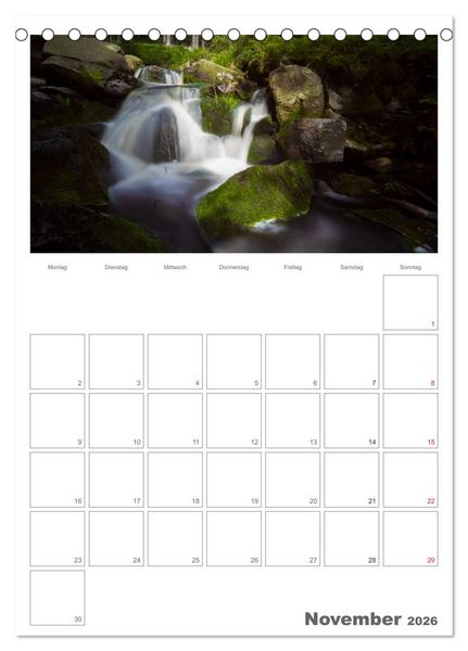 Produktbild: Harzer Wasserwelten (Tischkalender 2026 DIN A5 hoch), CALVENDO Monatskalender
