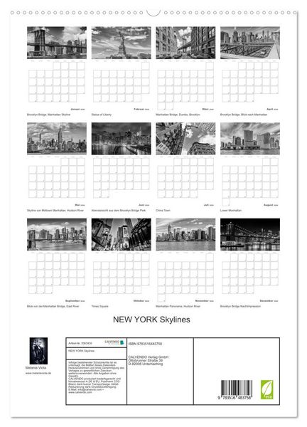 Produktbild: NEW YORK Skylines (hochwertiger Premium Wandkalender 2026 DIN A2 hoch), Kunstdruck in Hochglanz