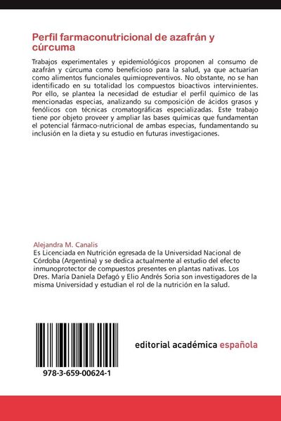 Produktbild: Perfil farmaconutricional de azafr&aacute;n y c&uacute;rcuma
