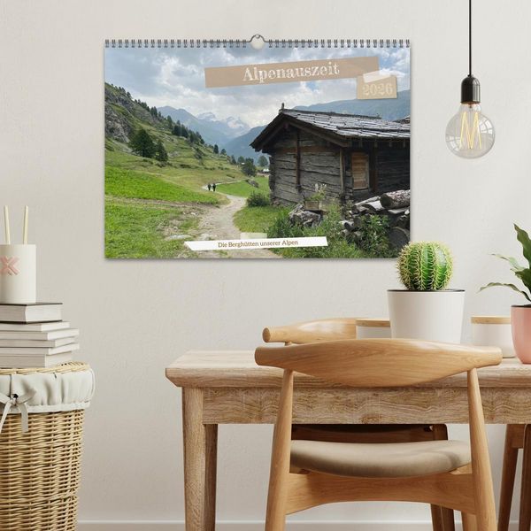 Produktbild: Alpenauszeit - Die Bergh&uuml;tten unserer Alpen (Wandkalender 2026 DIN A3 quer), CALVENDO Monatskalender