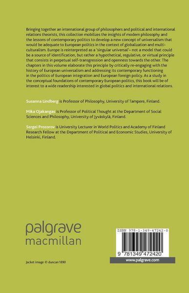 Produktbild: Europe Beyond Universalism and Particularism
