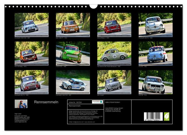 Produktbild: Rennsemmeln (Wandkalender 2026 DIN A3 quer), CALVENDO Monatskalender
