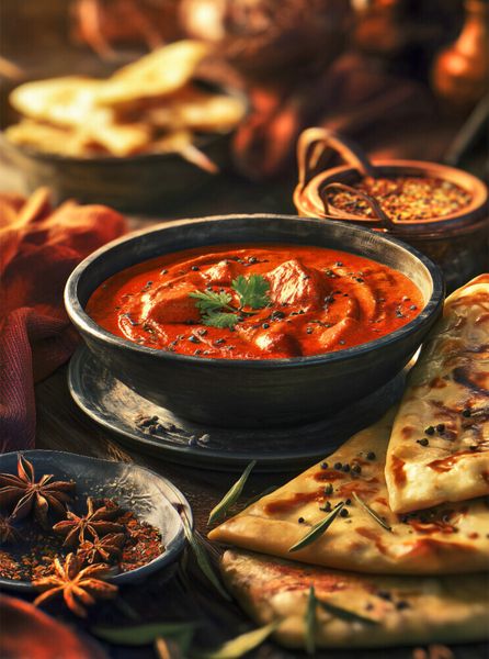 Produktbild: CALVENDO Puzzle Curry, aromatisch, w&uuml;rzig & mit Naan | 2000 Teile Lege-Gr&ouml;&szlig;e 90x67cm Foto-Puzzle f&uuml;r gl&uuml;ckliche Stunden