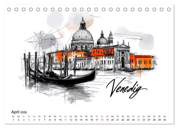 Produktbild: Traumziele der Erde - Kalender f&uuml;r Entdecker (Tischkalender 2026 DIN A5 quer), CALVENDO Monatskalender