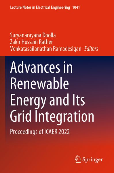 Produktbild: Advances in Renewable Energy and Its Grid Integration