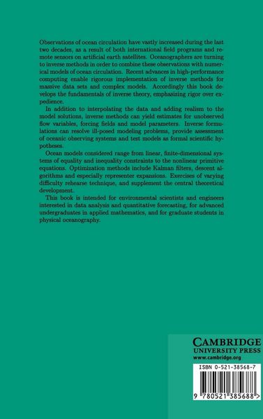 Produktbild: Inverse Methods in Physical Oceanography