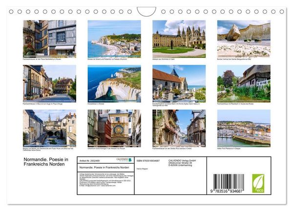 Produktbild: Normandie. Poesie in Frankreichs Norden (Wandkalender 2027 DIN A4 quer), CALVENDO Monatskalender